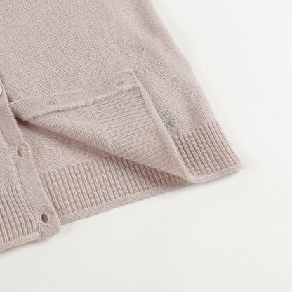 Girls Puce Grey Cashmere Cardigan