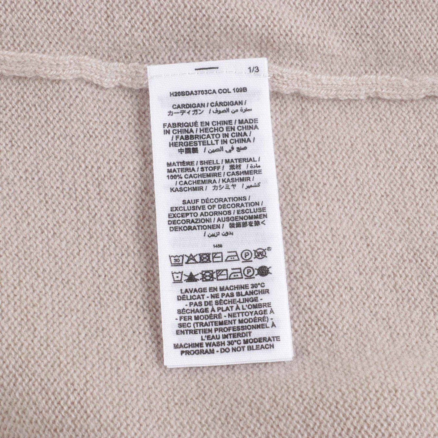 Girls Puce Grey Cashmere Cardigan