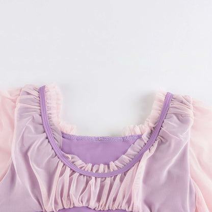 蔷薇紫芭蕾练功服