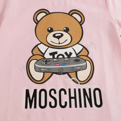 Girls Pink Teddy T-Shirt