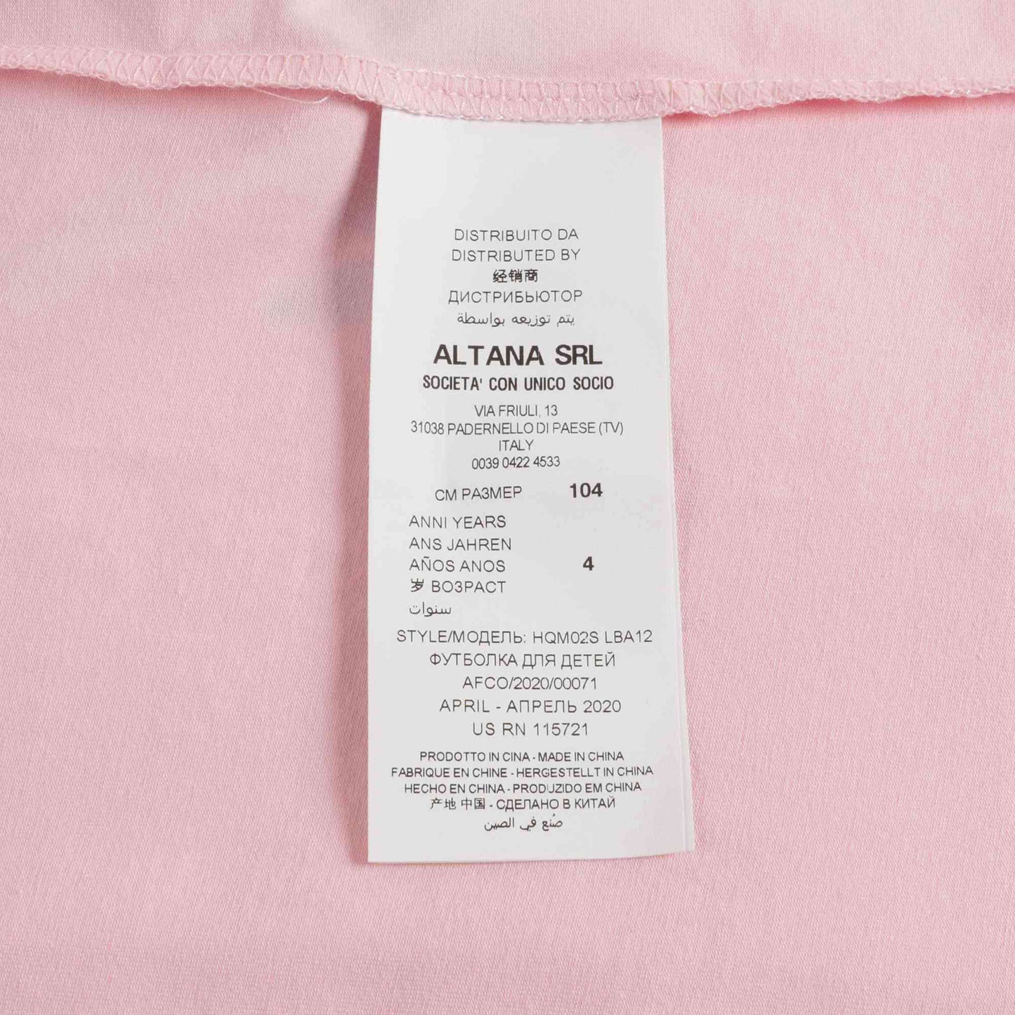Girls Pink Teddy T-Shirt