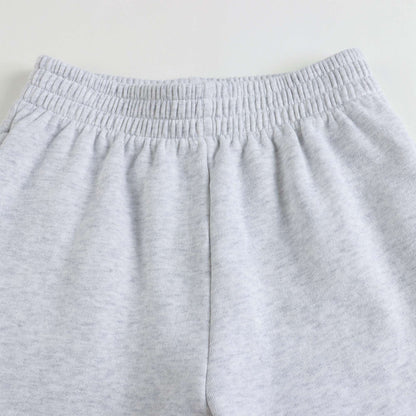 女童灰色Logo棉短裤