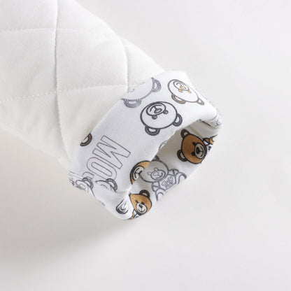 婴儿白色棉连体衣