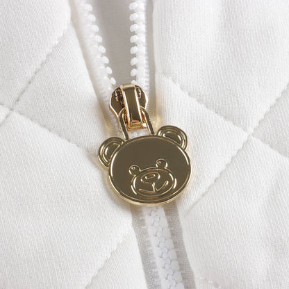 婴儿白色棉连体衣