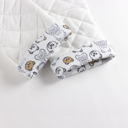 婴儿白色棉连体衣