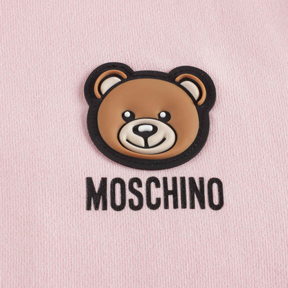 女童粉色Logo连帽拉链上衣