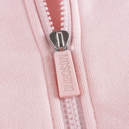 女童粉色Logo连帽拉链上衣