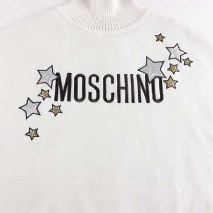 女童白色刺绣Logo斗篷