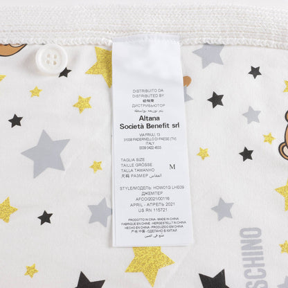 女童白色刺绣Logo斗篷