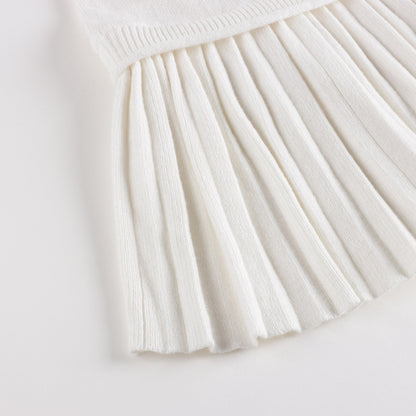 女婴白色Logo连衣裙