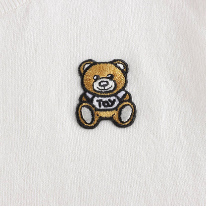 女婴白色针织开衫