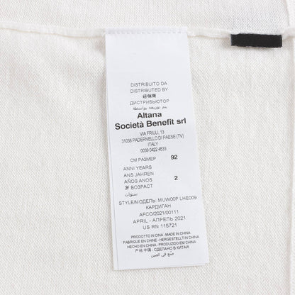 女婴白色针织开衫