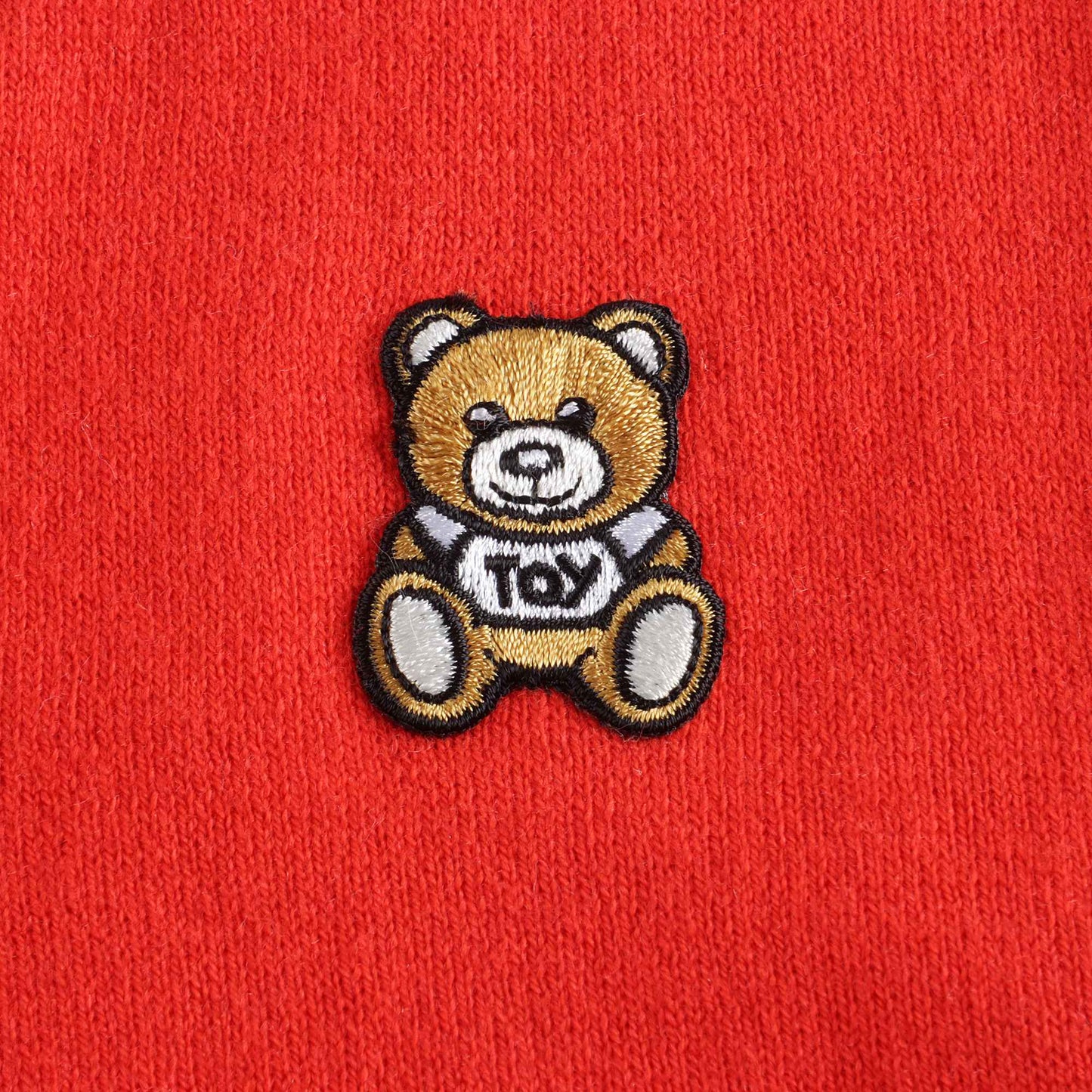 女婴红色Logo针织开衫