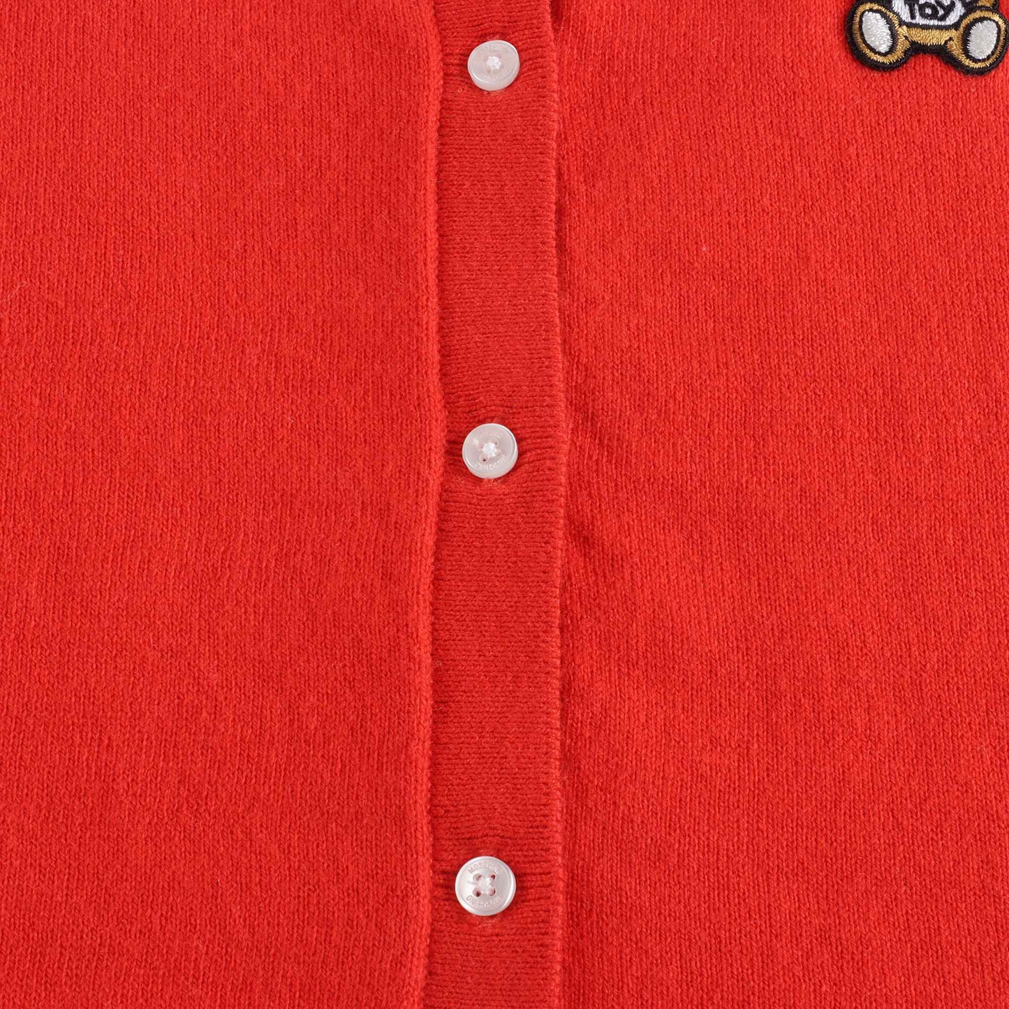 女婴红色Logo针织开衫