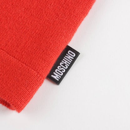 女婴红色Logo针织开衫