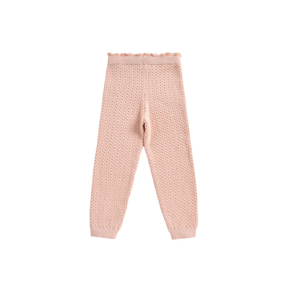 Girls Blush Cotton Leggings