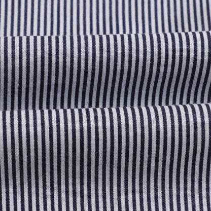 婴儿藏青色条纹棉衬衫