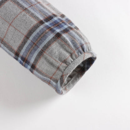 女婴浅灰色格子连衣裙