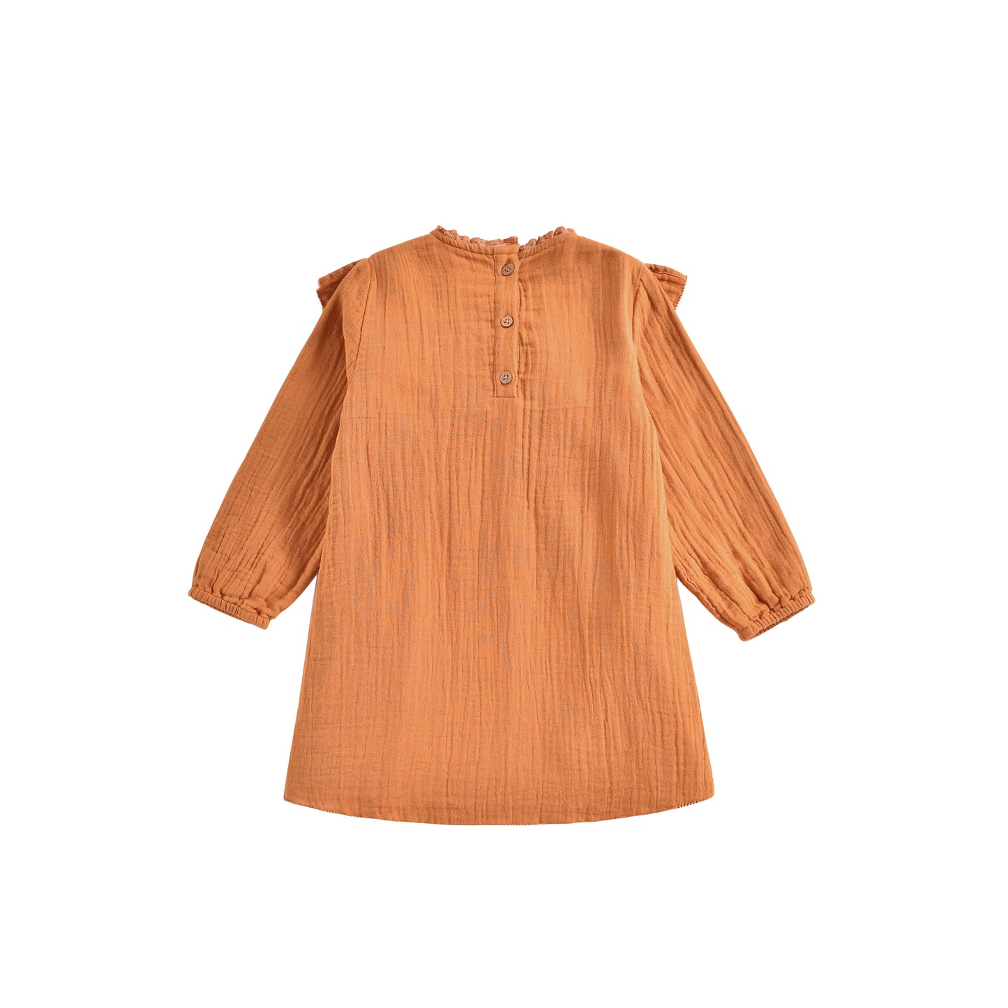 Girls Dark Safran Organic Cotton Dress