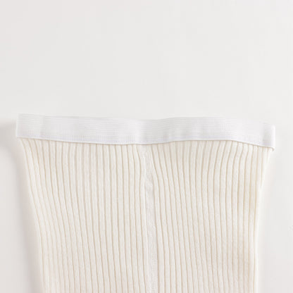 女童白色棉连裤袜