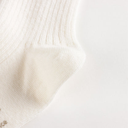 女童白色棉连裤袜
