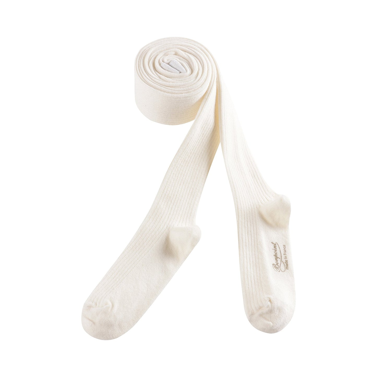 女童白色棉连裤袜