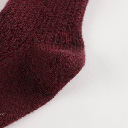 女童紫红色棉连裤袜