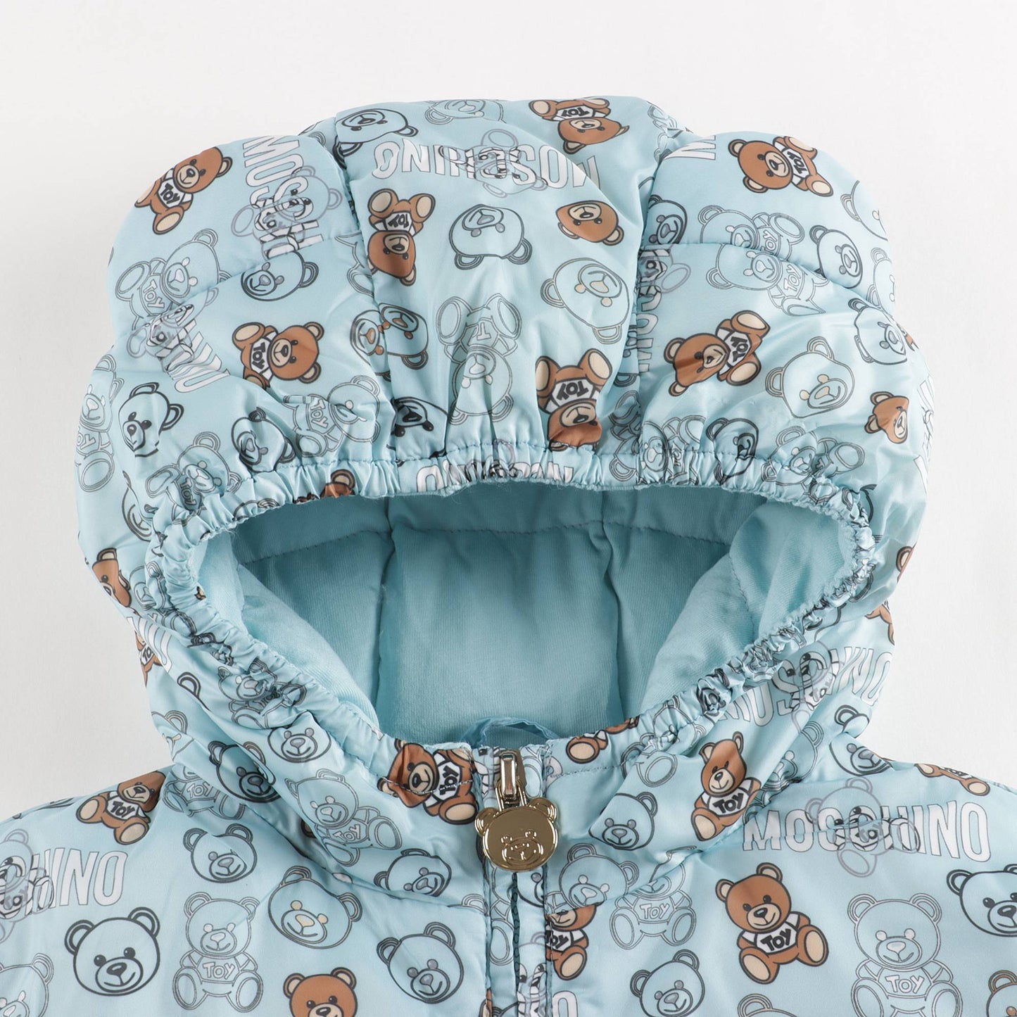 女婴蓝色印花羽绒夹克