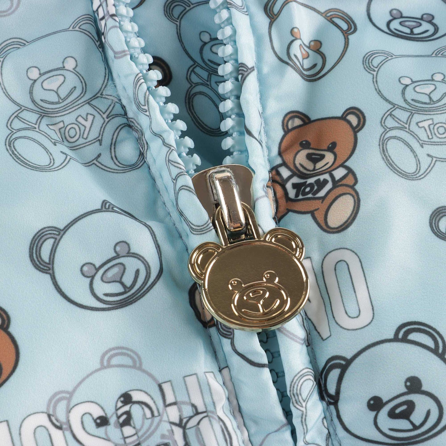 女婴蓝色印花羽绒夹克