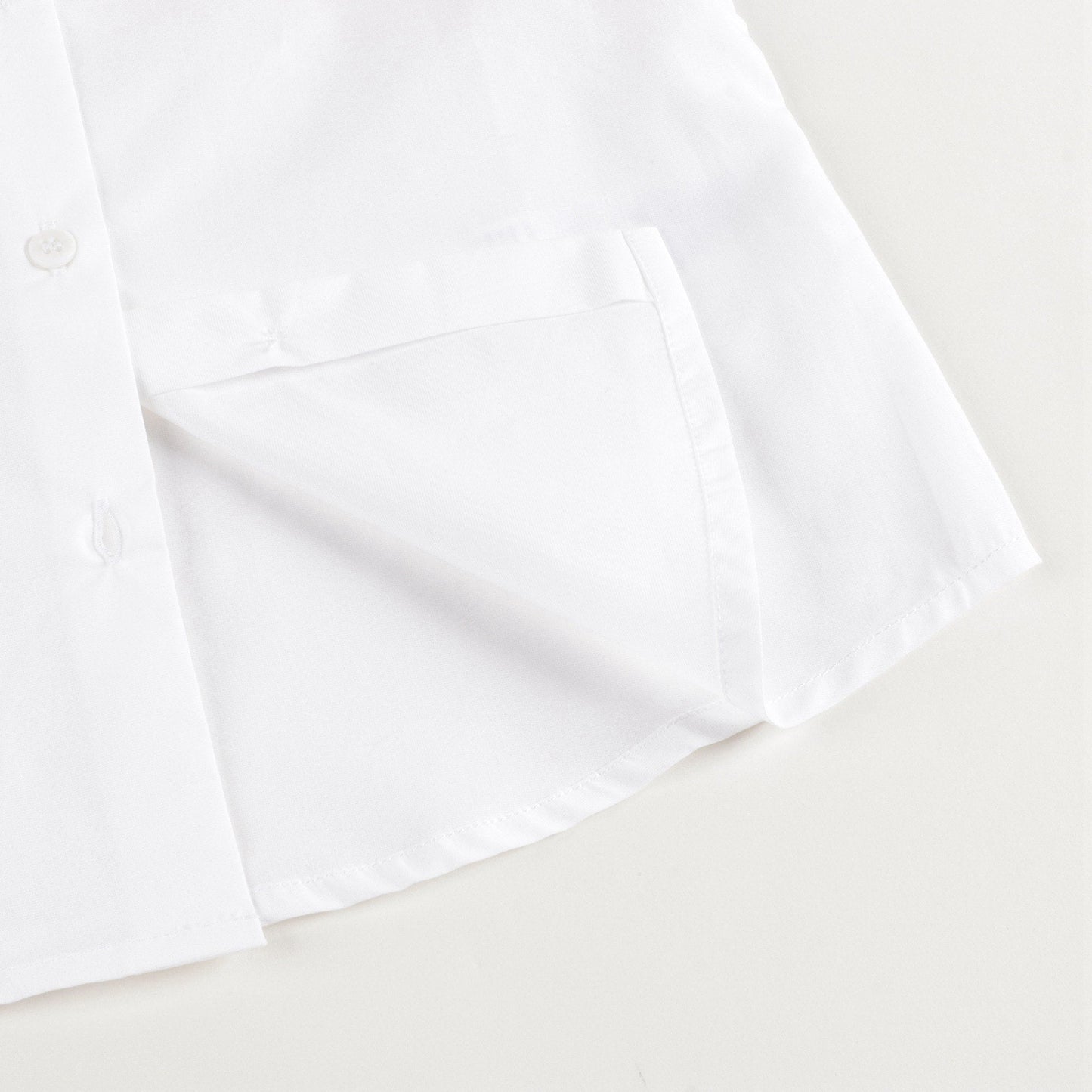 Girls White Ruffle Shirt