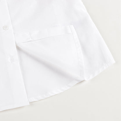 Girls White Ruffle Shirt