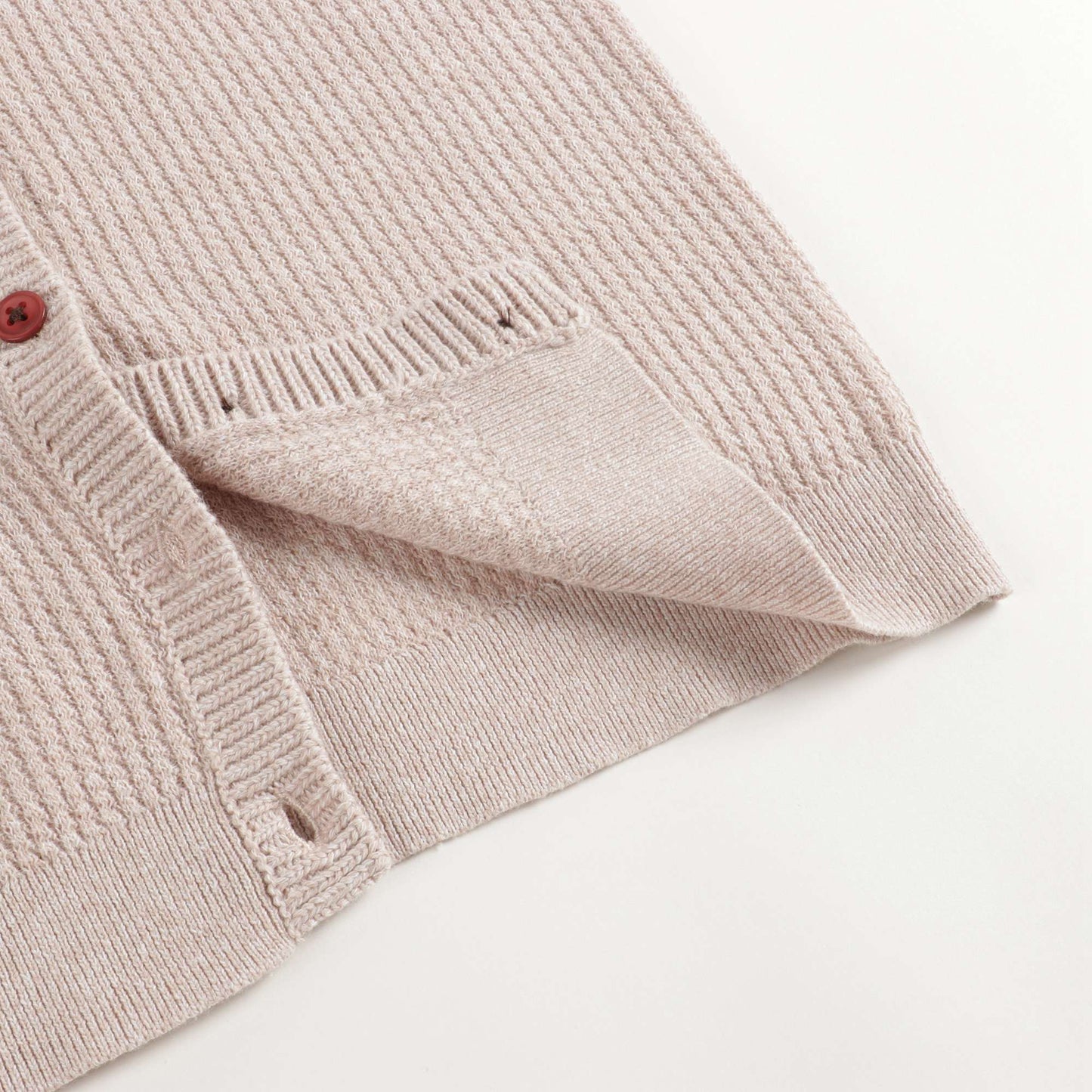 Girls Camel Cotton Cardigan