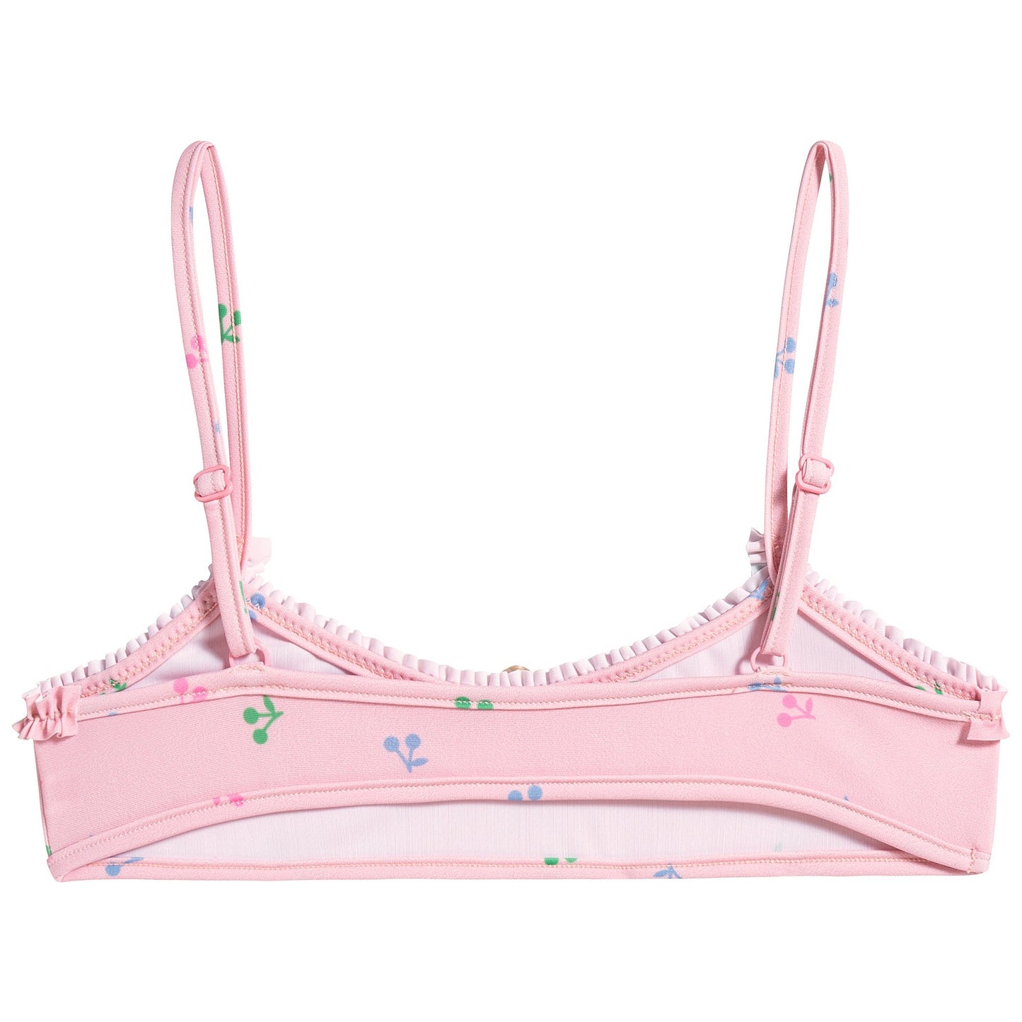 女童粉色碎花泳衣