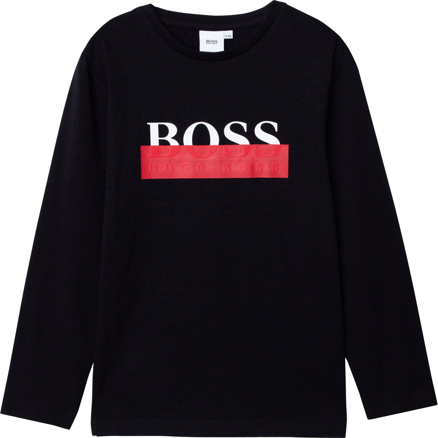 Boys Black Logo Cotton T-Shirt