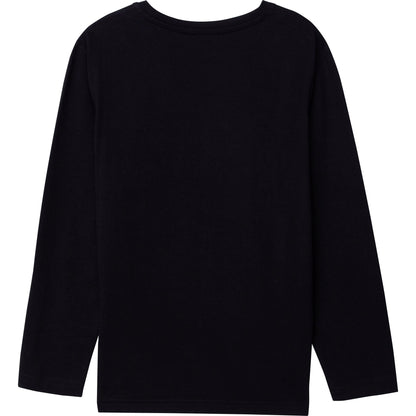 Boys Black Logo Cotton T-Shirt