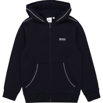 Boys Dark Navy Jogging Cardigan