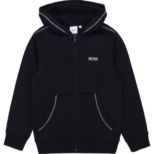 Boys Dark Navy Jogging Cardigan