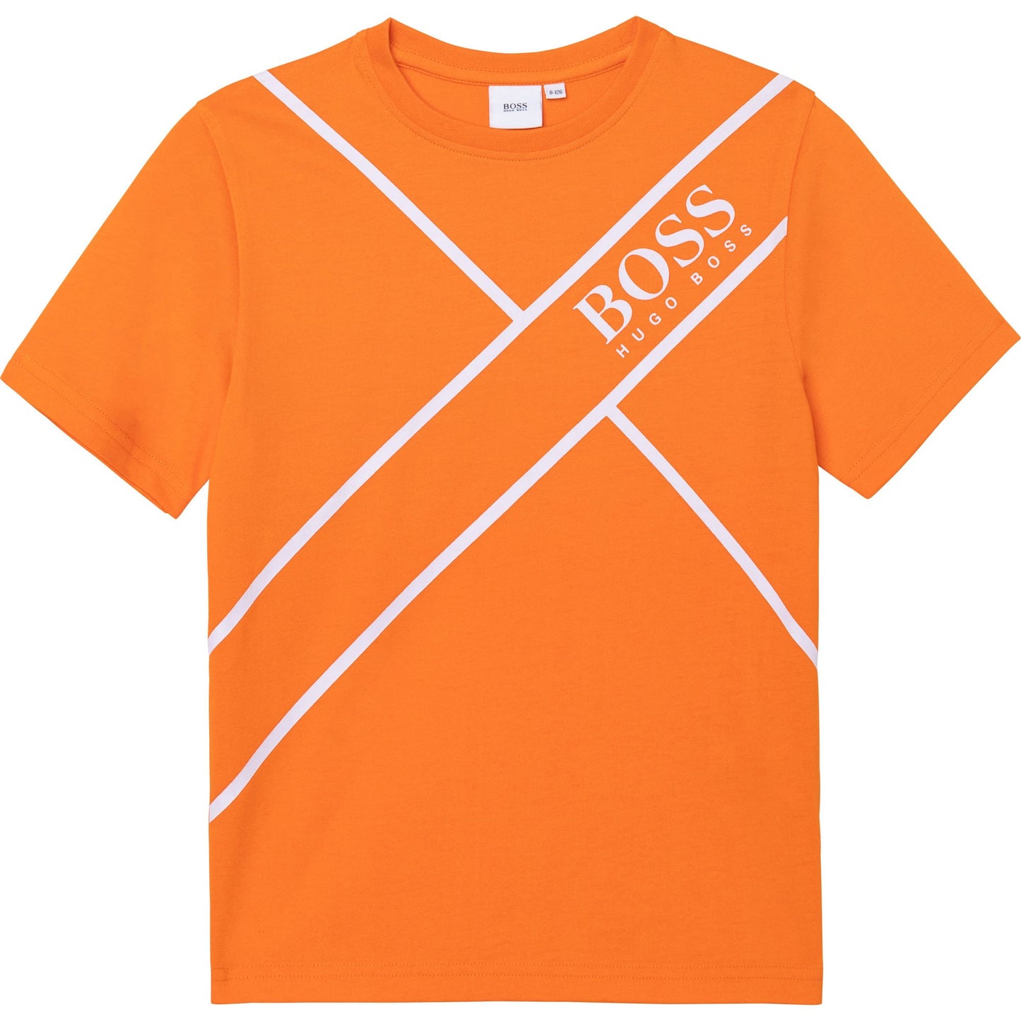 男童橙色Logo棉T恤