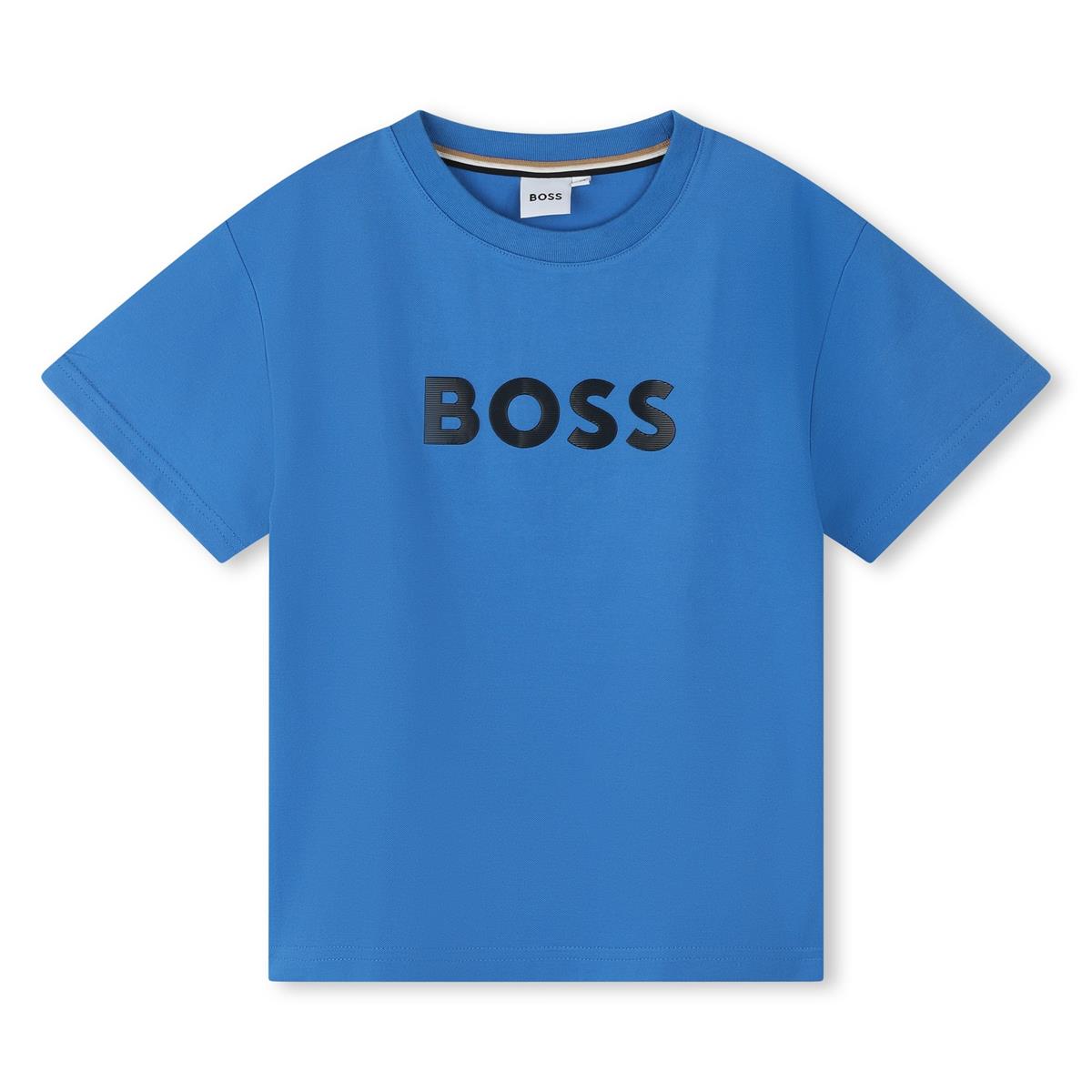 男童蓝色Logo棉T恤