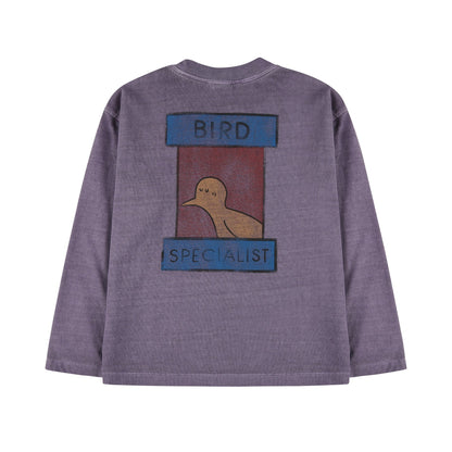 儿童紫色印花棉T恤