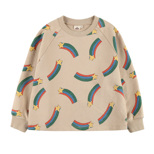 儿童米色星星印花棉卫衣