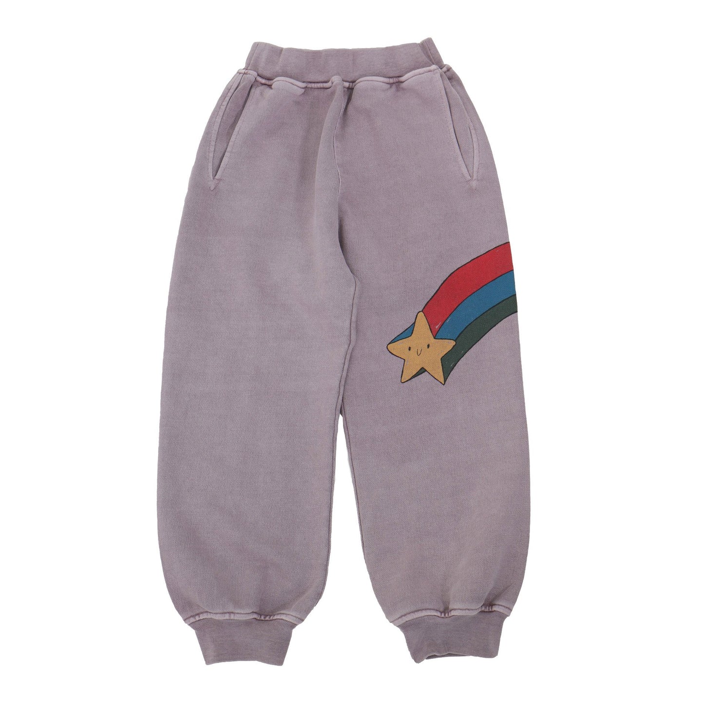 儿童紫色星星印花长裤