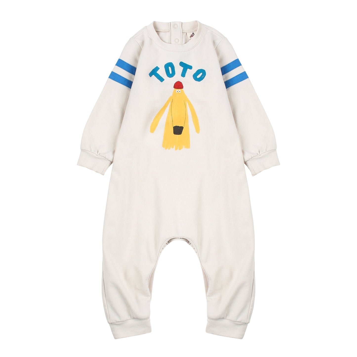 婴儿白色印花棉连体衣