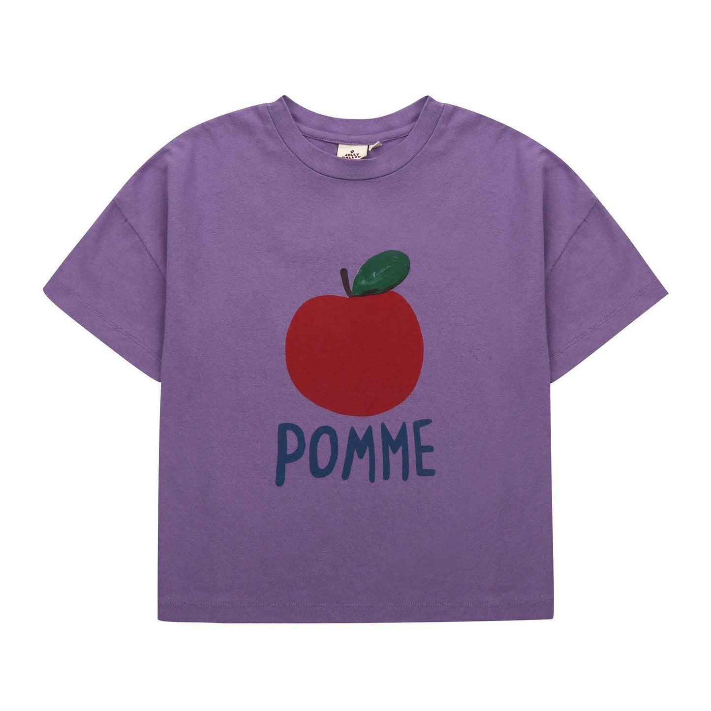 儿童紫色印花棉T恤