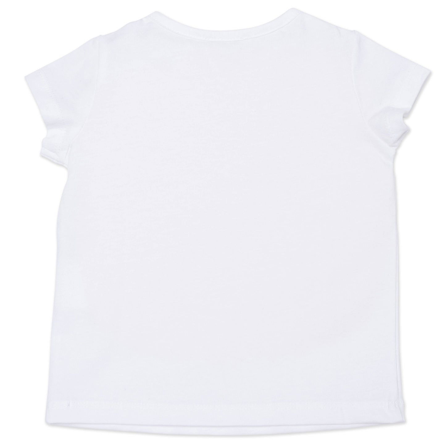 Baby Girls White Logo Cotton T-Shirt