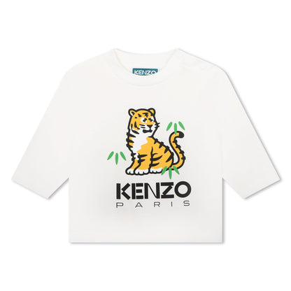 婴儿白色Logo棉T恤