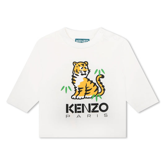 婴儿白色Logo棉T恤