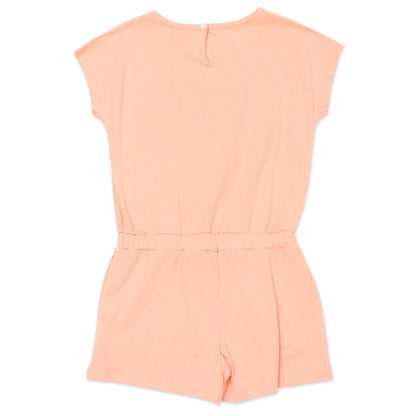 女童橙色虎头连体裤