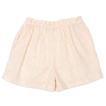 女童浅粉色印花棉短裤