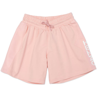 女童粉色Logo棉短裤